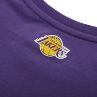 NBA Team Logo Print Boxy Fit Cropped Top - Los Angeles Lakers PURPLE