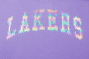 NBA Back Holographic Print Boxy Fit T-shirt - Los Angeles Lakers