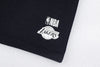 NBA Wordmark Embroidery Boxy Fit Cropped Top - BLACK LAKERS