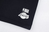 NBA Wordmark Embroidery Boxy Fit Cropped Top - BLACK LAKERS