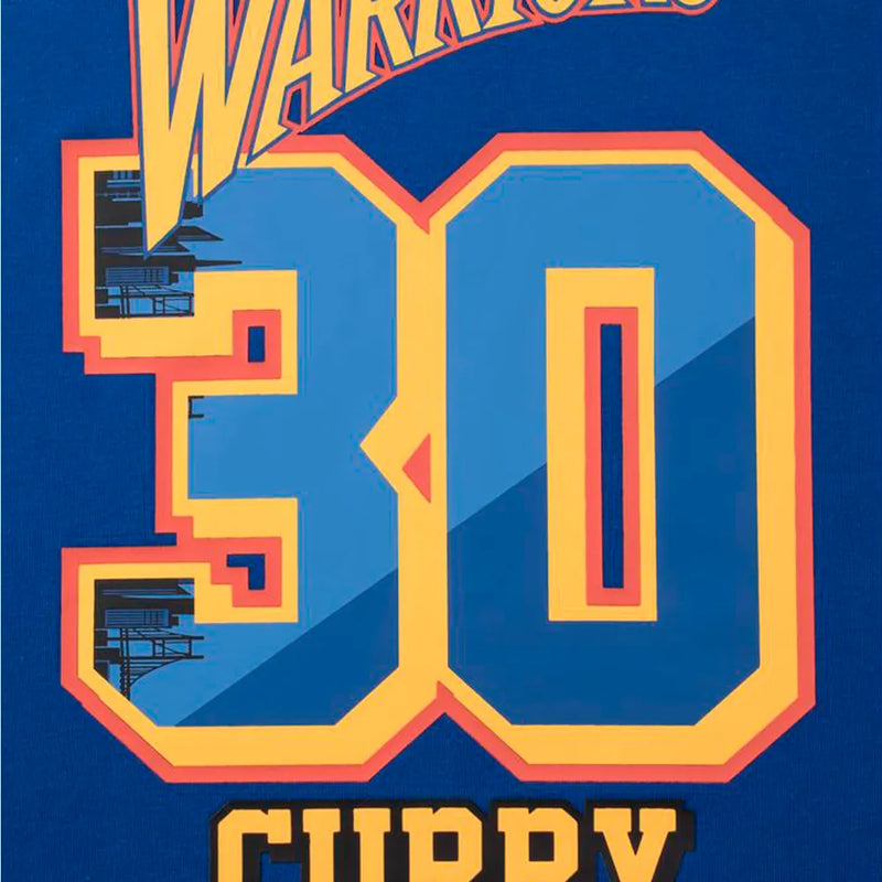 NBA Loose Fit Rubber Print Mens T-shirt - Curry Golden State Warriors