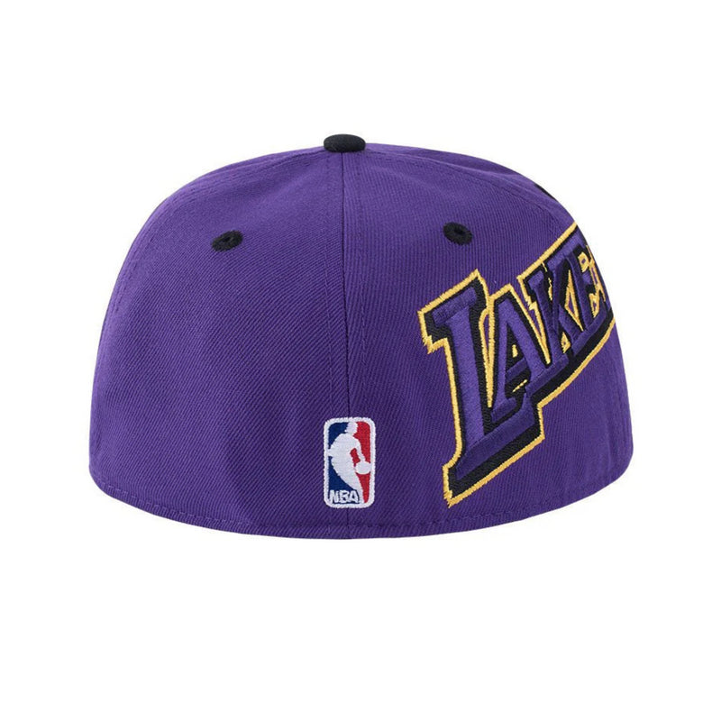 NBA Patch Logo Flex Fit Flat Cap - Los Angeles Lakers