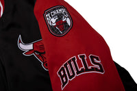 NBA Logo Patches RF Satin Bomber Jacket - Chicago Bulls