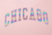 NBA Back Holographic Print Boxy Fit T-shirt - Chicago Bulls