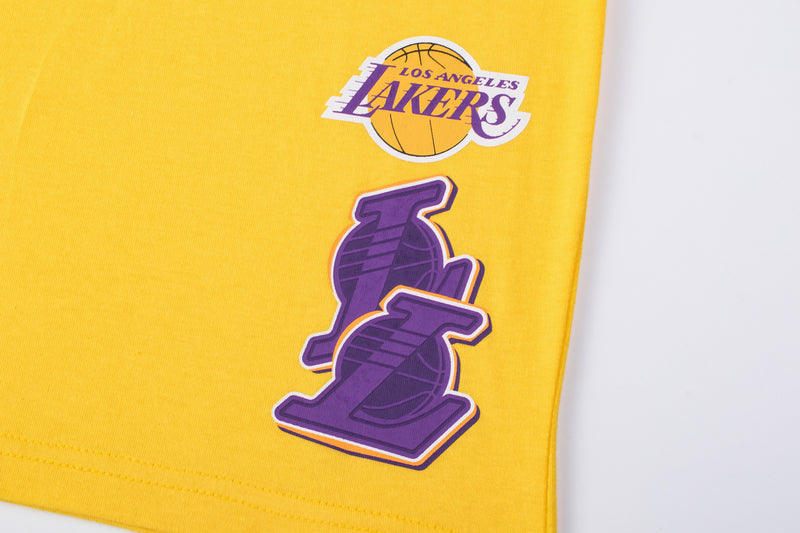 NBA Los Angeles Lakers Front Cracked And Puff Print Regular Fit