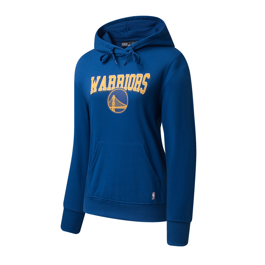 NBA Team Print Loose Hoodie - BLUE1, WARRIORS