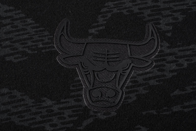 NBA All Black Chicago Bulls Men's Pullover Hoodie