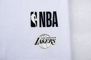 NBA Front HD High Relief Print Loose Fit T-Shirt - LAKERS