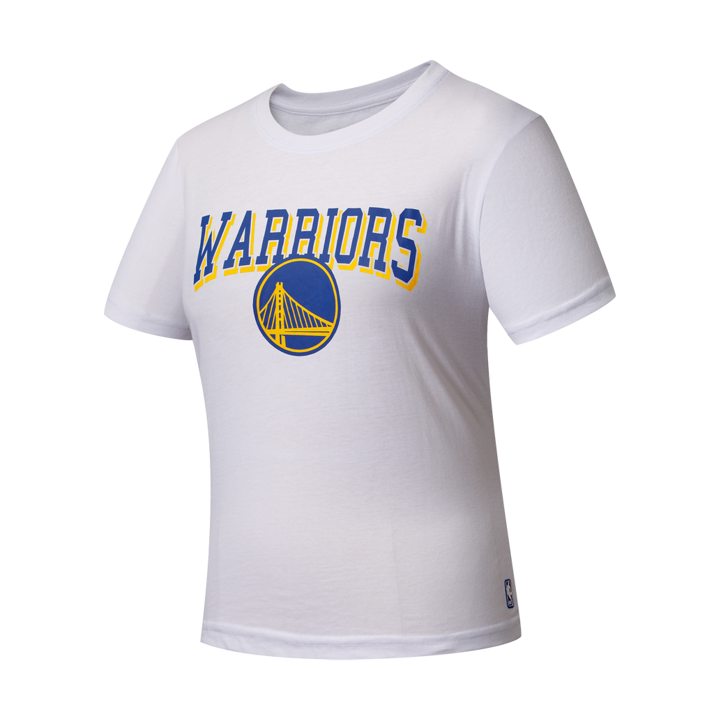 NBA Team Logo Print Regular Fit T-shirt - WHITE2, WARRIORS
