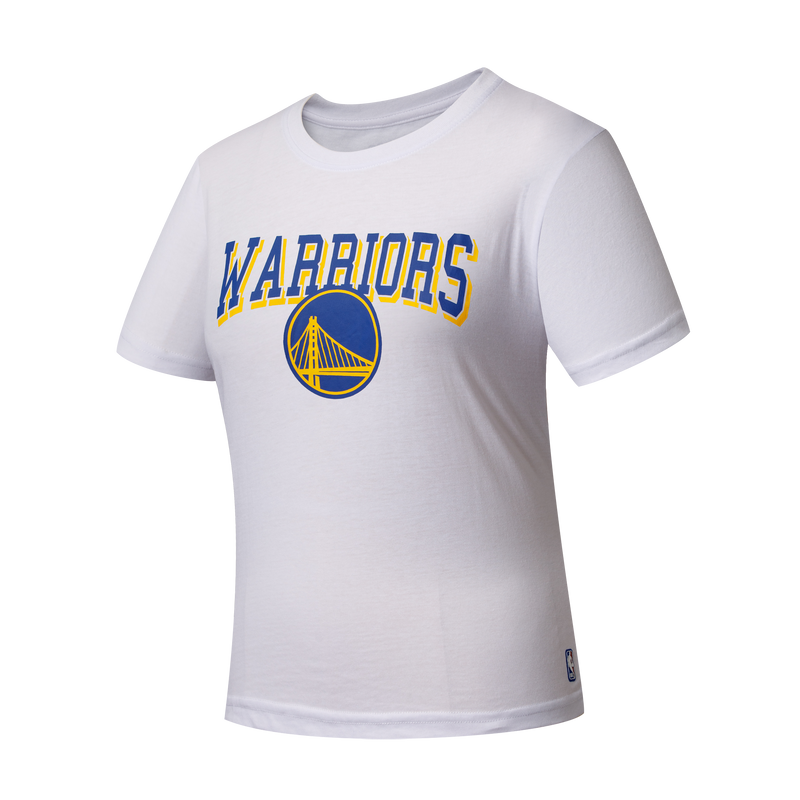 NBA Team Logo Print Regular Fit T-shirt - WHITE2, WARRIORS