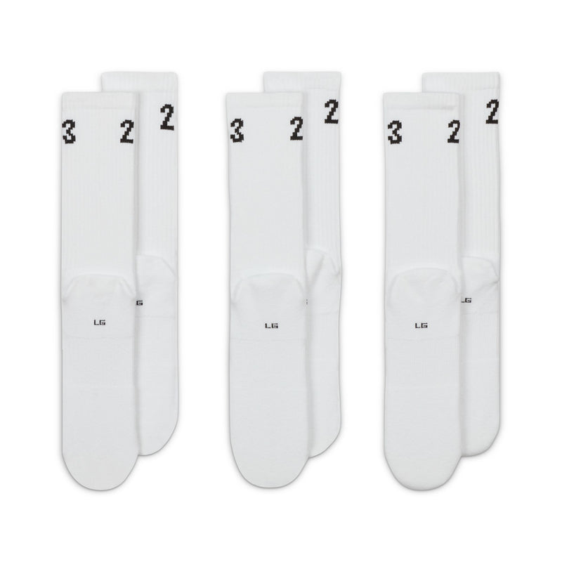 Jordan Essentials Crew Socks (3 Pairs) BLACK/WHITE