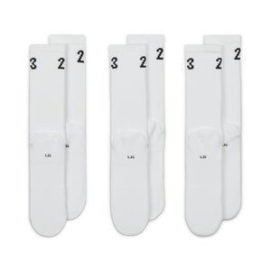 Jordan Essentials Crew Socks (3 Pairs) WHITE/BLACK