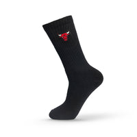 Chicago Bulls Crew Socks - BLACK