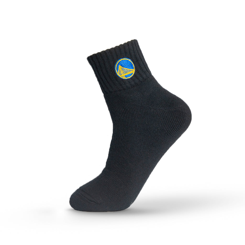 Golden State Warriors Quarter Socks - BLACK