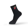 Miami Heat Quarter Socks - BLACK