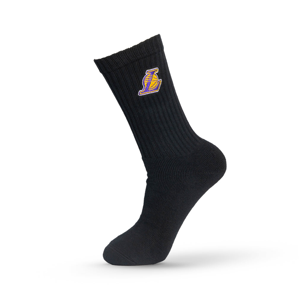 Los Angeles Lakers Crew Socks - BLACK