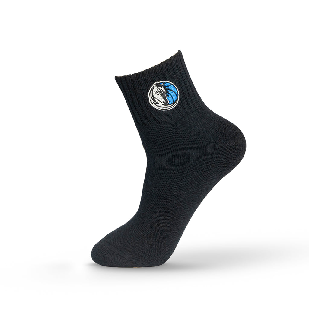 Dallas Mavericks Quarter Socks - BLACK