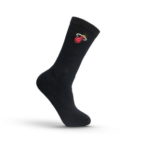 Miami Heat Crew Socks - BLACK