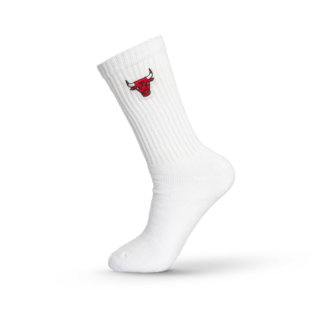 Chicago Bulls Crew Socks - WHITE