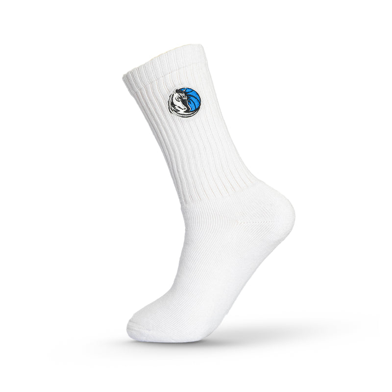 Dallas Mavericks Crew Socks - WHITE