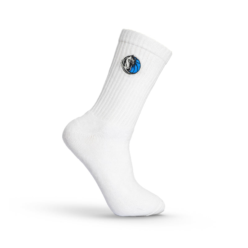 Dallas Mavericks Crew Socks - WHITE