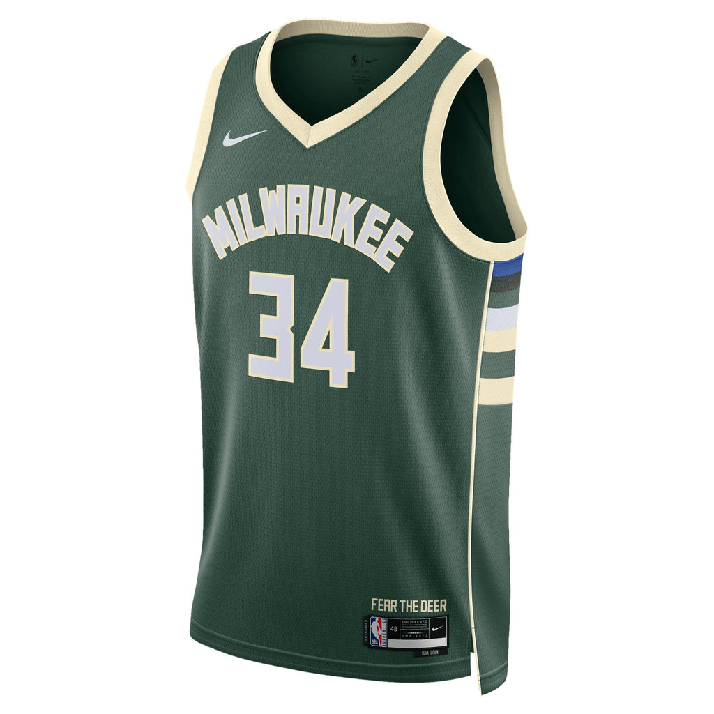 Giannis Antetokounmpo Milwaukee Bucks Icon Edition 22/23 Nike NBA Swingman Jersey