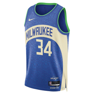 Giannis Antetokounmpo Milwaukee Bucks City Edition 23/24 Nike Swingman Jersey