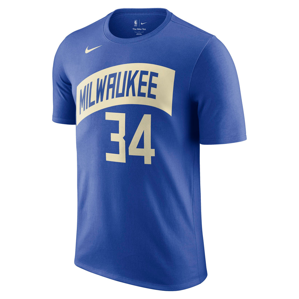 Giannis Antetokounmpo Milwaukee Bucks City Edition 23/24 Nike Name and Number Tee