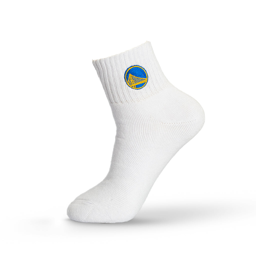 Golden State Warriors Quarter Socks - WHITE