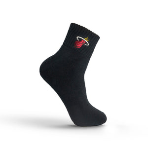 Miami Heat Quarter Socks - BLACK