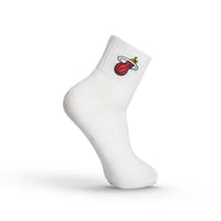 Miami Heat Quarter Socks - WHITE