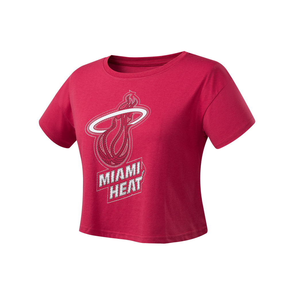 NBA Stitches Boxy Crop Top - Miami Heat
