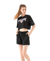 NBA Team Logo Print Boxy Fit Cropped Top - New York Knicks