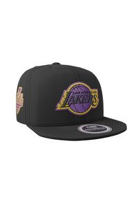 NBA Metallic Raised Embroidery Flat Cap - Los Angeles Lakers