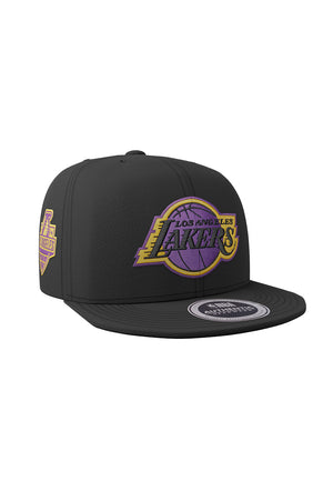 NBA Metallic Raised Embroidery Flat Cap - Los Angeles Lakers