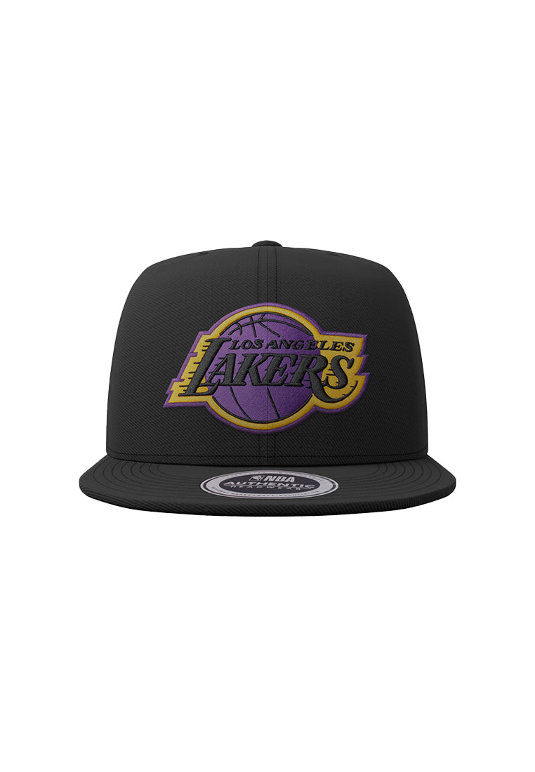 NBA Metallic Raised Embroidery Flat Cap - Los Angeles Lakers