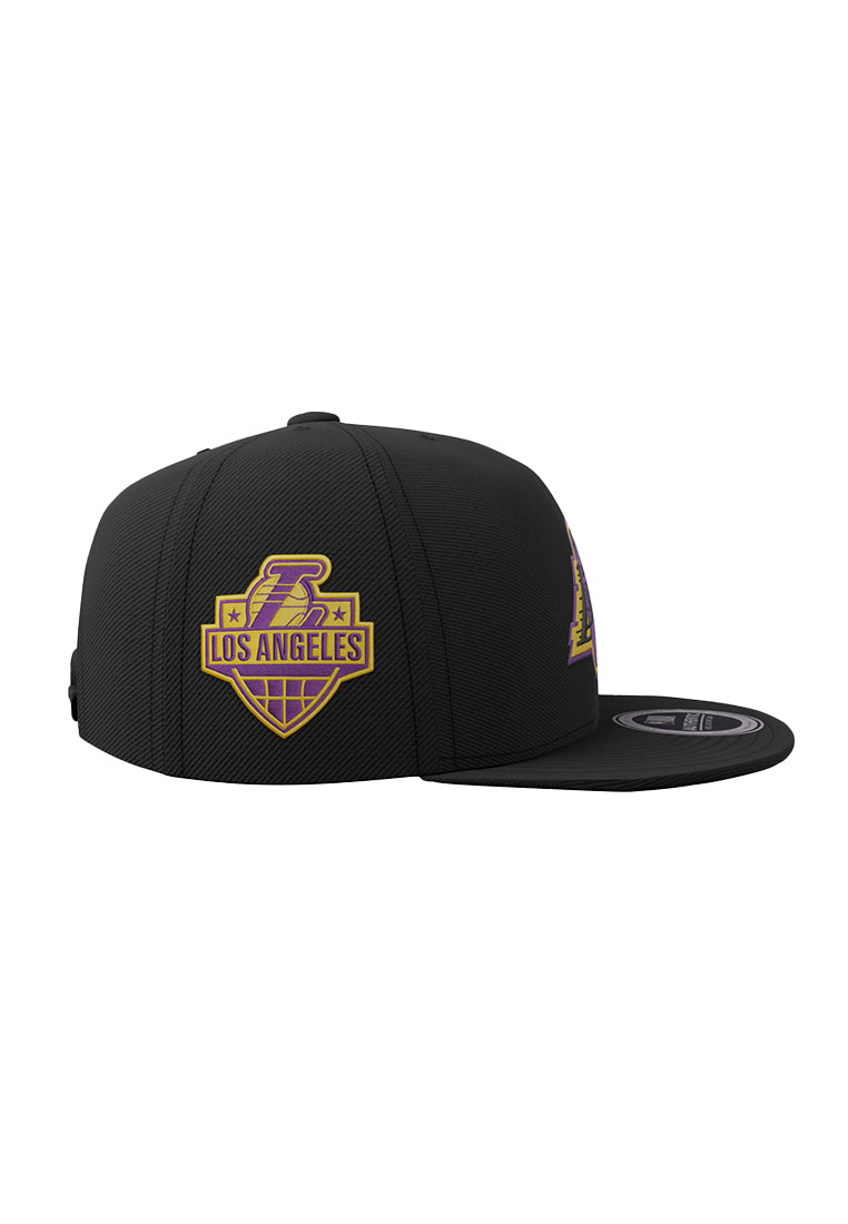 NBA Metallic Raised Embroidery Flat Cap - Los Angeles Lakers