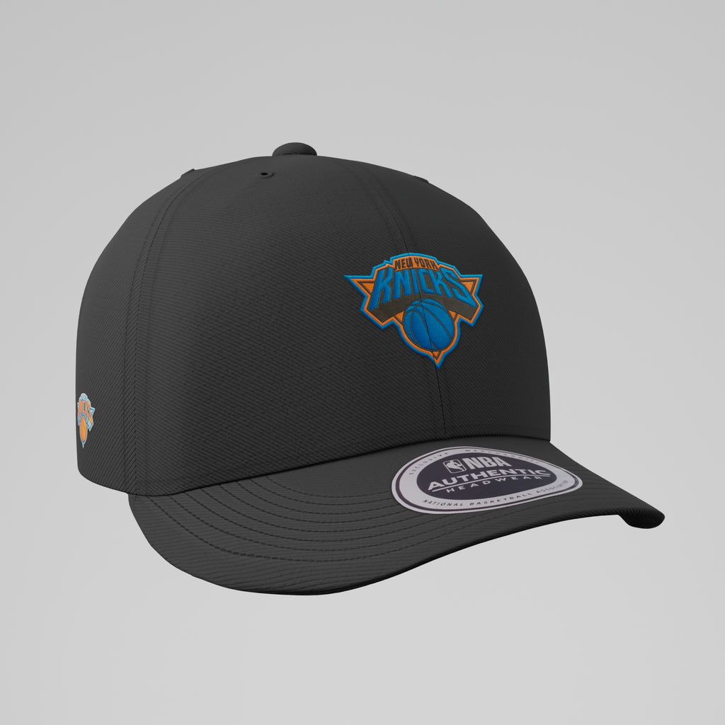 NBA Metallic Raised Embroidery Structured Curve Cap - New York Knicks