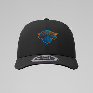 NBA Metallic Raised Embroidery Structured Curve Cap - New York Knicks