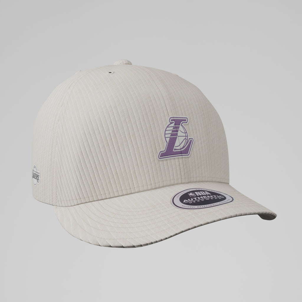 NBA Acid Washed Fabric Unstructured Cap - Los Angeles Lakers White
