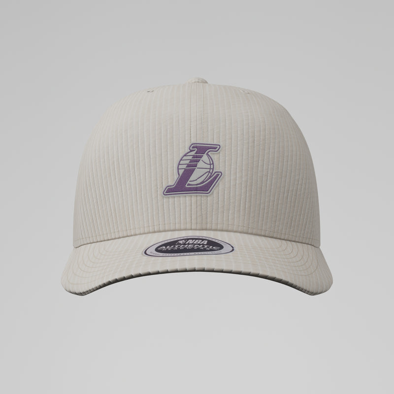 NBA Acid Washed Fabric Unstructured Cap - Los Angeles Lakers White