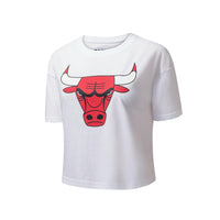 BASIC PRIMARY LOGO CROP TOP NBA CHICAGO BULLS WHITE