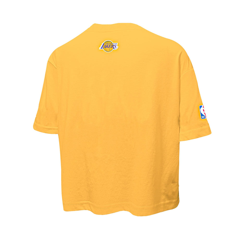 BASIC PRIMARY LOGO CROP TOP LOS ANGELES LAKERS YELLOW