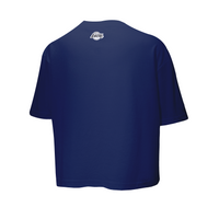 NBA Front Textured Print - Boxy Fit Crop Tee - Los Angeles Lakers
