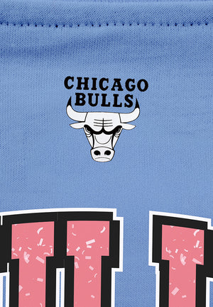 NBA Front Textured Print - Slim Fit Crop Tee - Chicago Bulls
