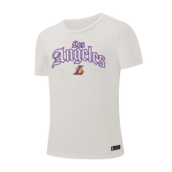 NBA Front Arch Print Regular Fit T-Shirt - Los Angeles Lakers