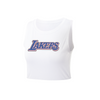 NBA Front Textured Print - Regular Fit Crop Tee - Los Angeles Lakers