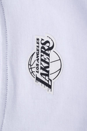 NBA Front Textured Print - Regular Fit Crop Tee - Los Angeles Lakers