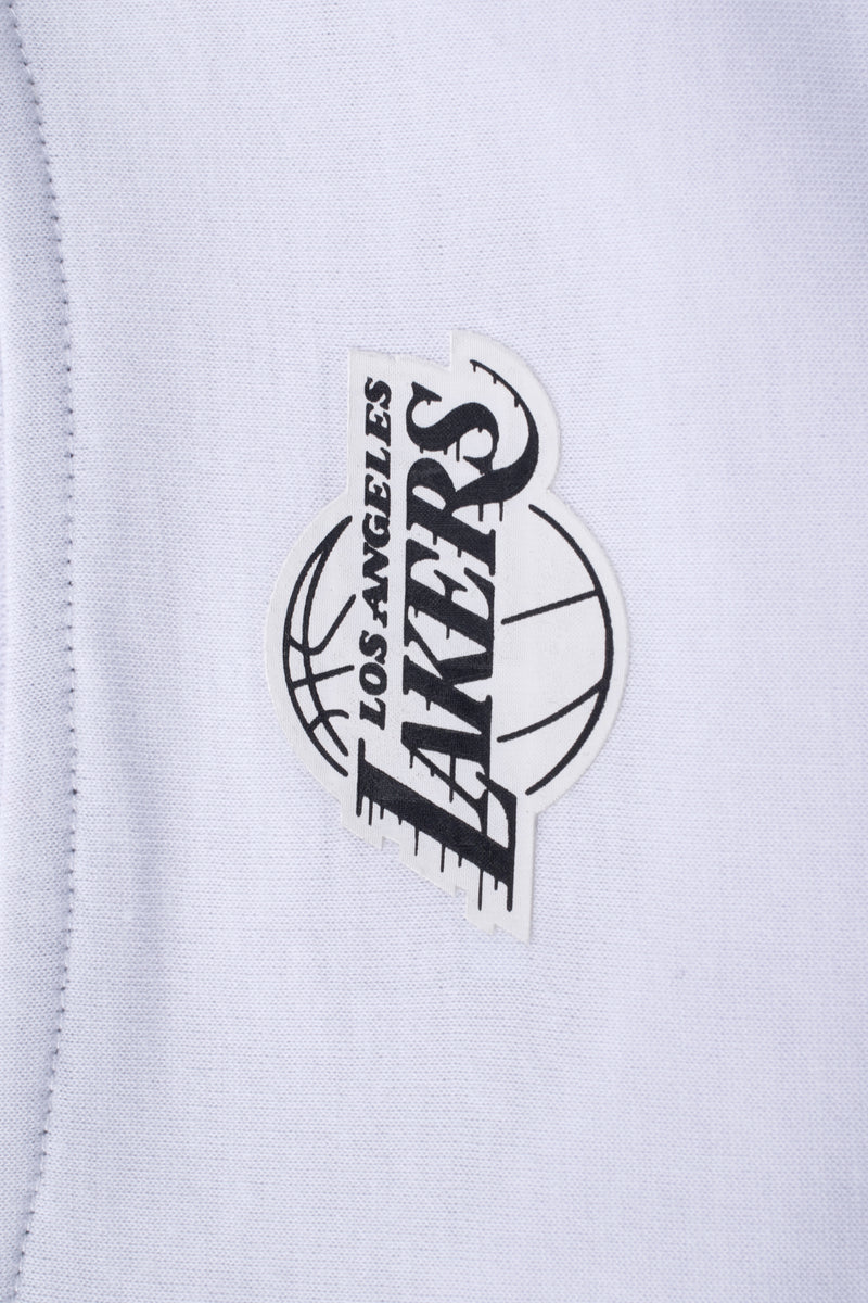 NBA Front Textured Print - Regular Fit Crop Tee - Los Angeles Lakers