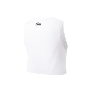 NBA Front Textured Print - Regular Fit Crop Tee - Los Angeles Lakers